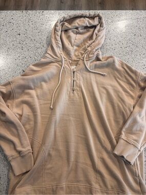 aerie Women's Henley Hoodie - Light Taupe (s)